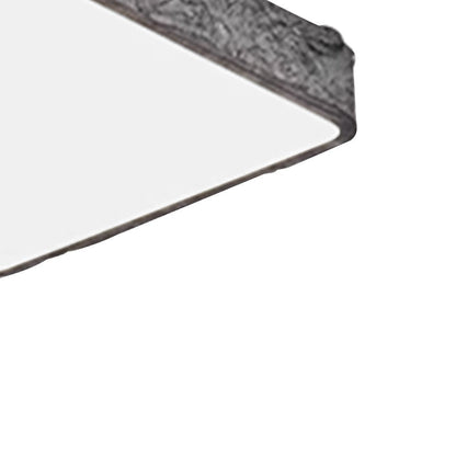 NordFelsen | LED-Deckenleuchte – Quadratisch im Stein-Fels-Design, Wabi-Sabi Stil
