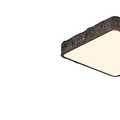 NordFelsen | LED-Deckenleuchte – Quadratisch im Stein-Fels-Design, Wabi-Sabi Stil