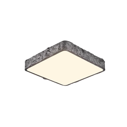 NordFelsen | LED-Deckenleuchte – Quadratisch im Stein-Fels-Design, Wabi-Sabi Stil