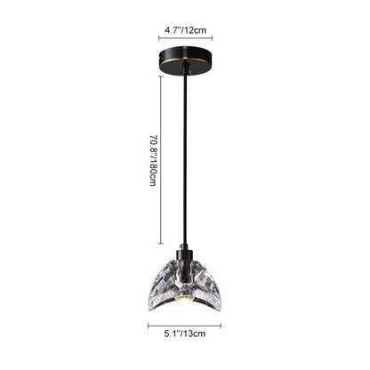 NordGlobe | LED-Pendelleuchte – Nordic Modern Glaslampe mit schwarzem Finish, Ø13cm, 3000K, UL/CE