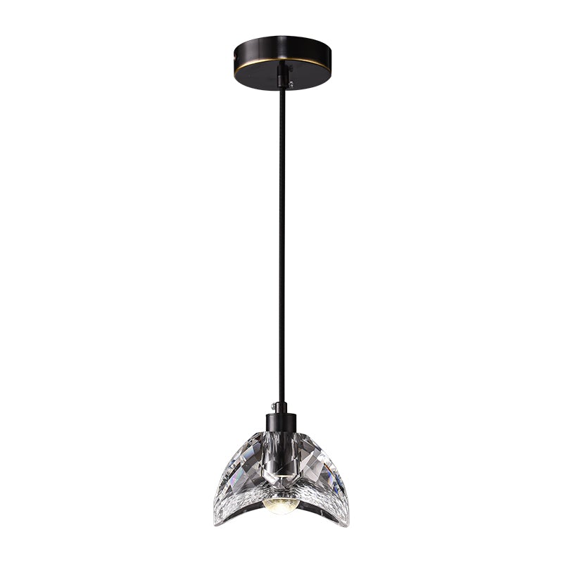 NordGlobe | LED-Pendelleuchte – Nordic Modern Glaslampe mit schwarzem Finish, Ø13cm, 3000K, UL/CE