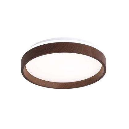 WoodLine | Runde LED-Deckenleuchte in Walnussoptik – Minimalistisches Design