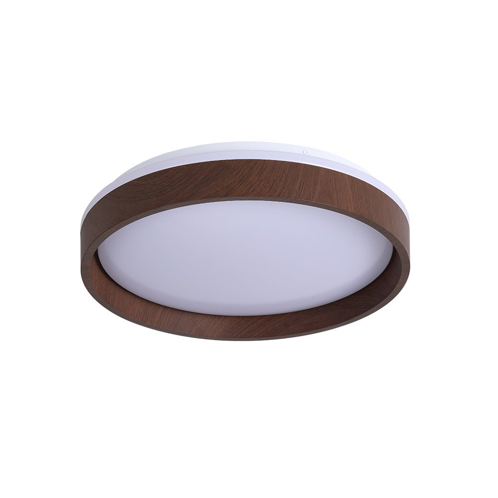 WoodLine | Runde LED-Deckenleuchte in Walnussoptik – Minimalistisches Design