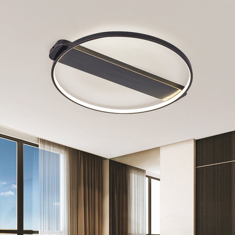 HollowHalo | LED-Deckenleuchte – Rundes hohles Design, Gold/Schwarz-Finish, 32W, 3000K–6000K, UL/CE