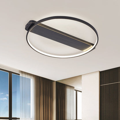 HollowHalo | LED-Deckenleuchte – Rundes hohles Design, Gold/Schwarz-Finish, 32W, 3000K–6000K, UL/CE