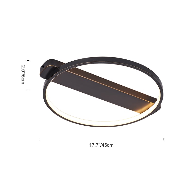 HollowHalo | LED-Deckenleuchte – Rundes hohles Design, Gold/Schwarz-Finish, 32W, 3000K–6000K, UL/CE
