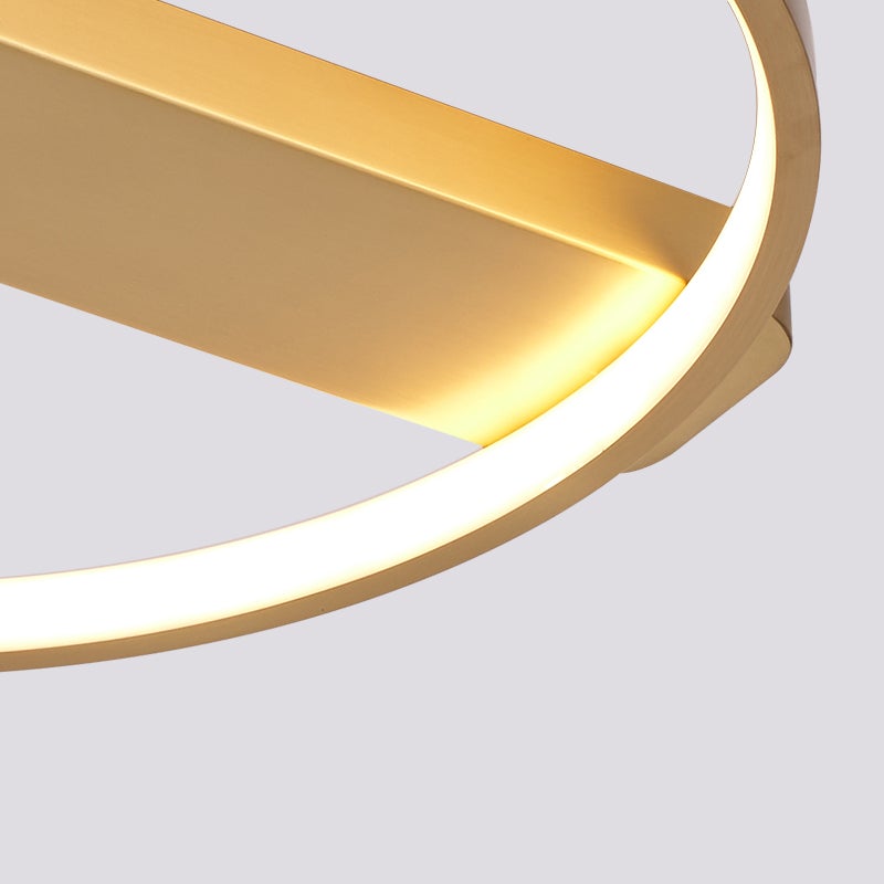 HollowHalo | LED-Deckenleuchte – Rundes hohles Design, Gold/Schwarz-Finish, 32W, 3000K–6000K, UL/CE