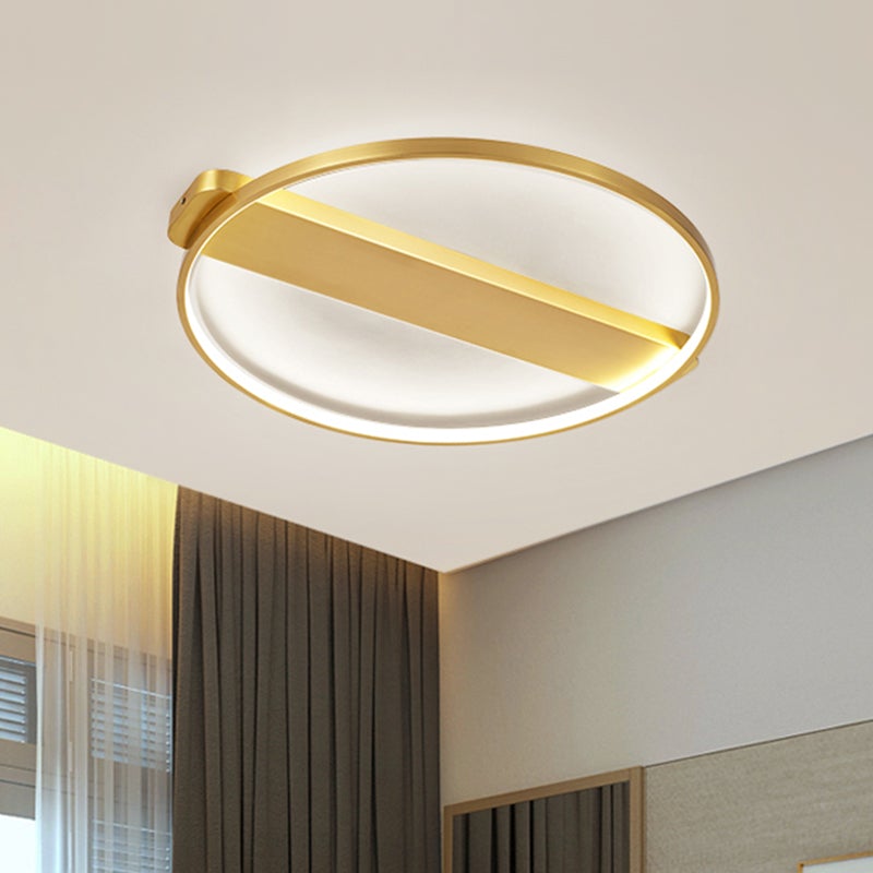 HollowHalo | LED-Deckenleuchte – Rundes hohles Design, Gold/Schwarz-Finish, 32W, 3000K–6000K, UL/CE
