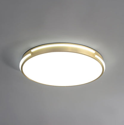 GoldAura | LED-Deckenleuchte – Rundes Design mit Goldfinish & Kupferring, 24W, 3000K–6000K, UL/CE