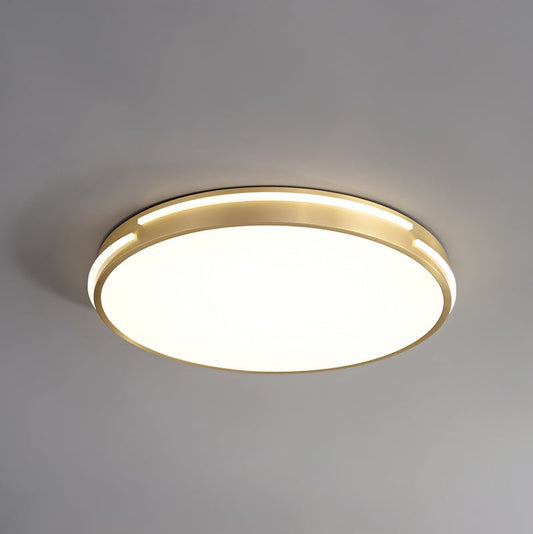 GoldAura | LED-Deckenleuchte – Rundes Design mit Goldfinish & Kupferring, 24W, 3000K–6000K, UL/CE