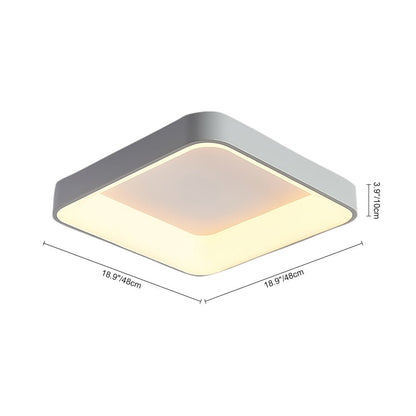 NordicSquare | LED-Deckenleuchte – Flache quadratische Lampe mit Acrylschirm