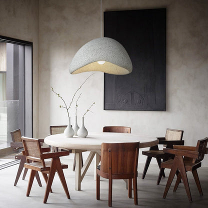 WabiFleck | Handgefertigte Pendelleuchte im japanischen Wabi-Sabi-Stil – Dimmbar