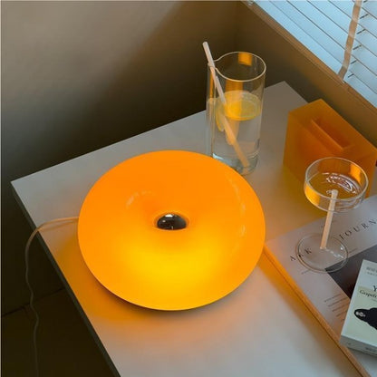 DonutDesign | Minimalistische LED-Lampe – Bauhaus Tisch- & Wandleuchte aus Glas und Metall, Dreifach Dimmbar
