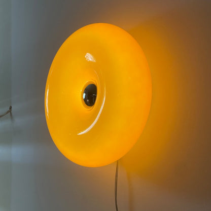 DonutDesign | Minimalistische LED-Lampe – Bauhaus Tisch- & Wandleuchte aus Glas und Metall, Dreifach Dimmbar