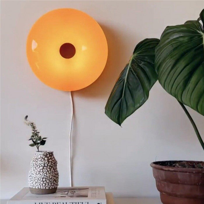 DonutDesign | Minimalistische LED-Lampe – Bauhaus Tisch- & Wandleuchte aus Glas und Metall, Dreifach Dimmbar